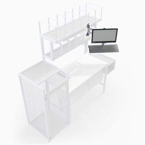 Baliace pracovisko / Nastaviteľný držiak LCD & klávesnice